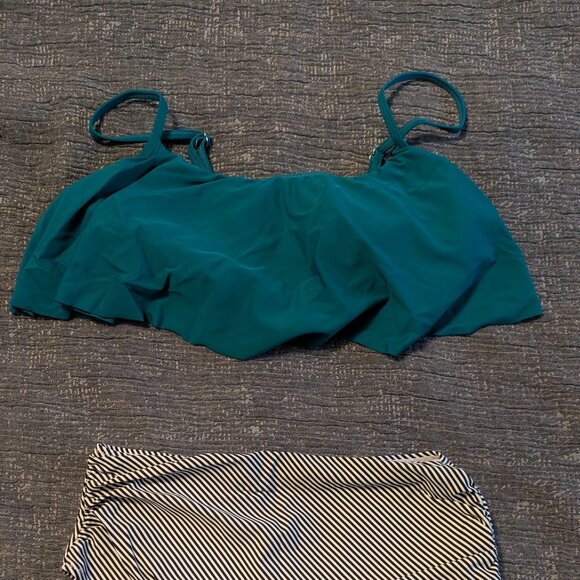 CUPSHE Women's High Waisted Falbala Bikini Set - Picture 4 of 6